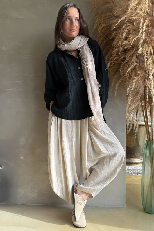 Laurie Cushion Cotton Blouse Black /12=